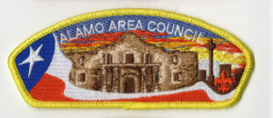 Alamo Area Council shoulder patch featuring, of course, the Alamo.