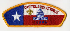 Capitol Are Council shoulder patch feature the Lone Star and the Texas State Capitol.